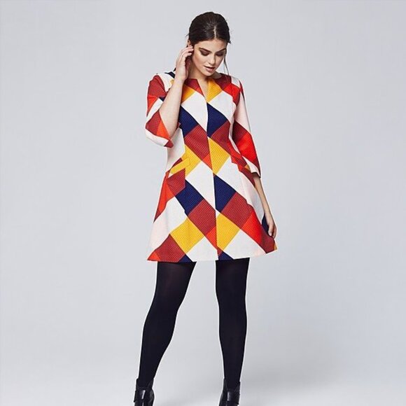 Traffic People Colour Block Dress size 12 - Picture 1 of 7